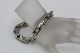 LOUIS VUITTON Monogram Chain Bracelet M64224 Silver-tone Brass Size Large - $462.48