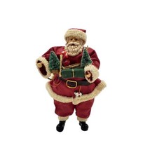 Vintage Santa&#39;s World KURT ADLER Fabric Mache Santa Christmas Tree Figur... - $17.77