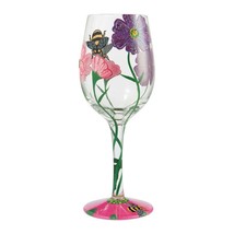 Lolita Wine Glass My Drinking Garden 15 oz 9" High Gift Boxed #6006288 Floral