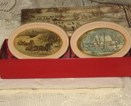 Avon-Winterscapes 1876-Currier & Ives- Boxed Set of 2 Soaps- 1976 - $8.00