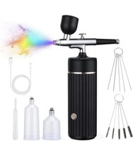 Mildhug Cordless Airbrush Kit Rechargeable Airbrush Compressor 20-27PCI for Art Paintingcake Airbrush Decorating Crafts Model Painting Air Brush Paint