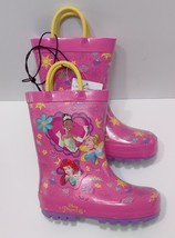 Toddler Girl Rain Boots Disney Princess Size 5/6 Tiana Rapunzel - $29.95