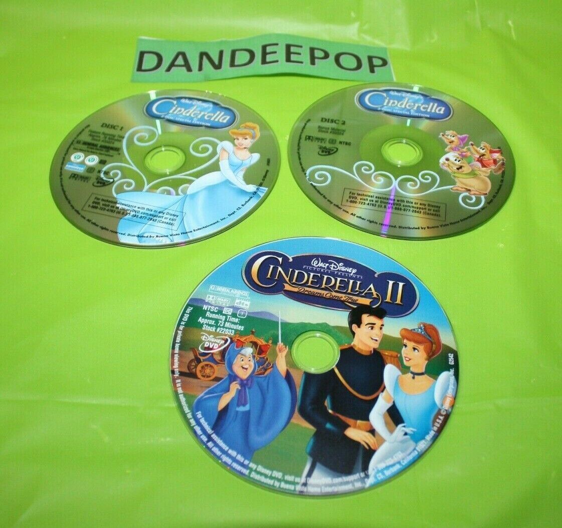 Disney Cinderella 2 disc DVD Special Edition With Cinderella II Dreams ...