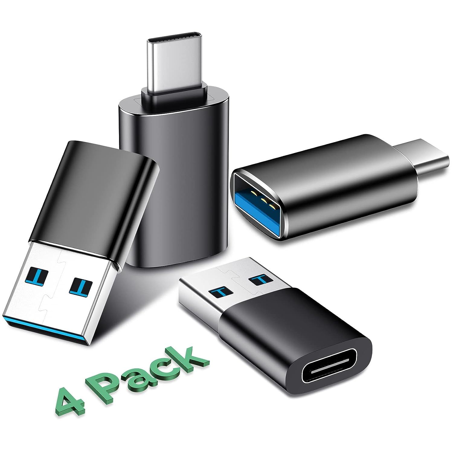 [4 Pack]Usb C To Usb Adapter,2*UsbC To UsbA&2*UsbA To UsbCfemale