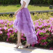 High-low Layered Tulle Skirt Outfit Plus Size Wedding Outfit Tiered Tulle Skirt image 9