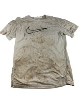 Nike Pro Youth Boys Size Large Shirt Dri Fit Fitted Splatter Paint Swoosh Ruched - $14.85