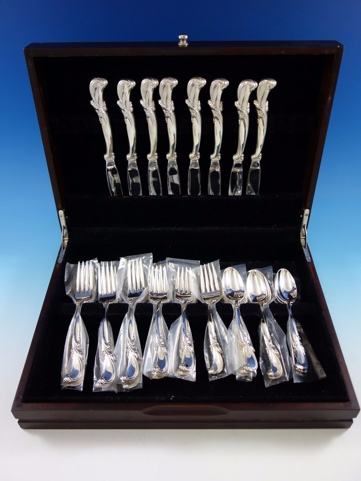 Primary image for Waltz of Spring by Wallace Sterling Silver Flatware Set for 8 Service 32 pieces