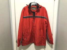 Boston Outfitters Men&#39;s Full Zip Fleece Lined Red WInter Jacket w/ Hood ... - $23.75