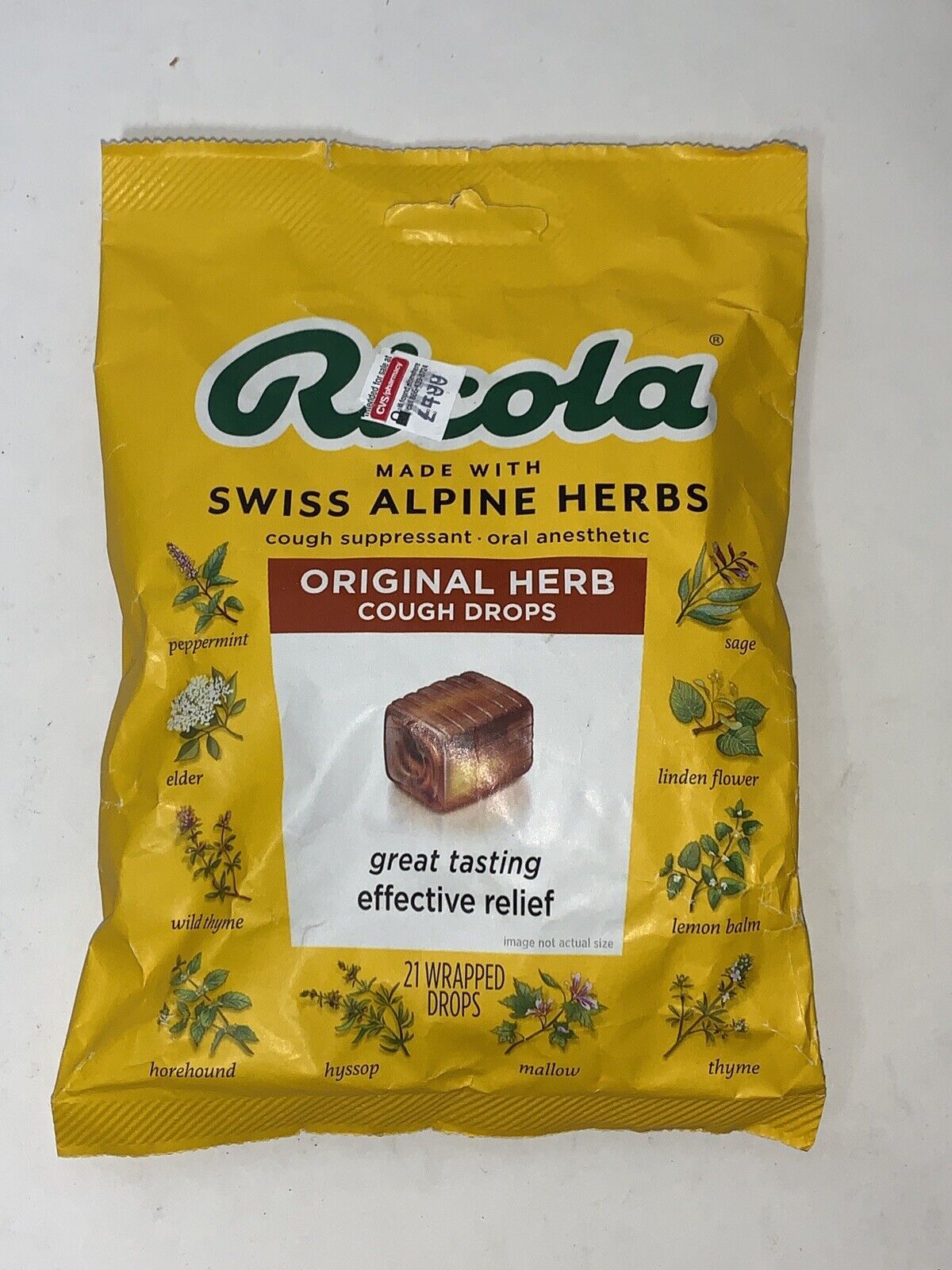 Ricola Original Natural Herb Cough Suppressant 21 Drops - $7.99