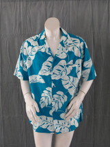 Vintage Hawaiian Shirt - Tie Dye Palm Leaves by Hilo Hattie - Men&#39;s 3XL - $55.00