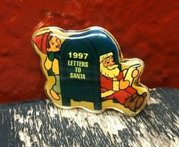 Vintage Hallmark Letters To Santa Pin Christmas Holiday Enamel Collectible 1997 - $8.90