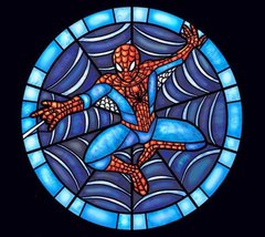 Stained Glass Spiderman Cross Stitch Pattern***LOOK*** - $2.95
