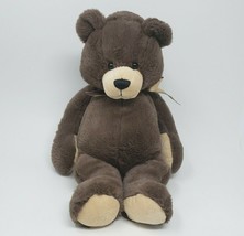 14" Ganz Casey Brown Teddy Bear Ribbon Bow Stuffed Animal Plush Toy H12193 - $55.17