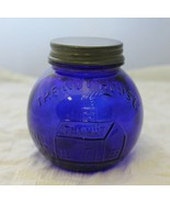 Cobalt Blue Glass Peanut Jar "Nut House" United States Nut Company - $15.00