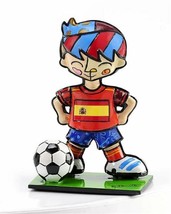 Romero Britto Miniature Figurine Spain World Cup Soccer Player Retired #333131