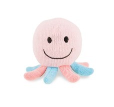 Sea Creatures - Octopus Rattle Soft Fabric Baby Toy Washable - Rich Frog - $5.88