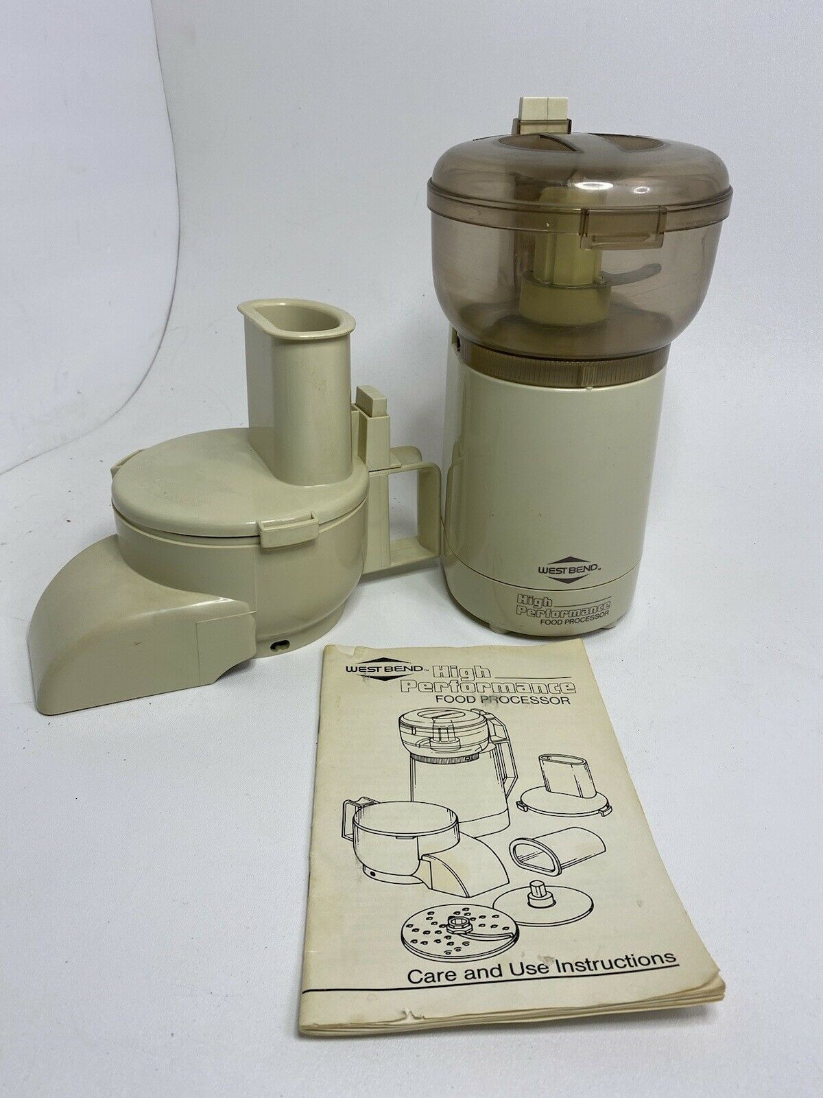 Vintage Saladmaster Food Processor With 6 Cones Stainless Steel Slice Shred  READ 