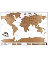 Scratch Off World Map Scratch The World Travel Map Traveling Nomad Map T... - $10.82