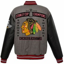 Chicago Blackhawks 6 Times Stanley Cup Champions Wool Reversible Jacket ... - $199.99