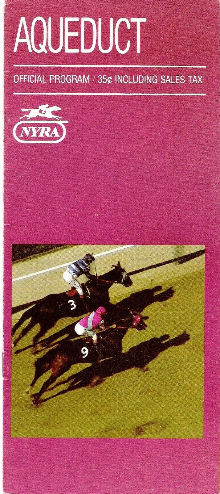 1981 November 15th Aqueduct park program in MINT Condition Horse