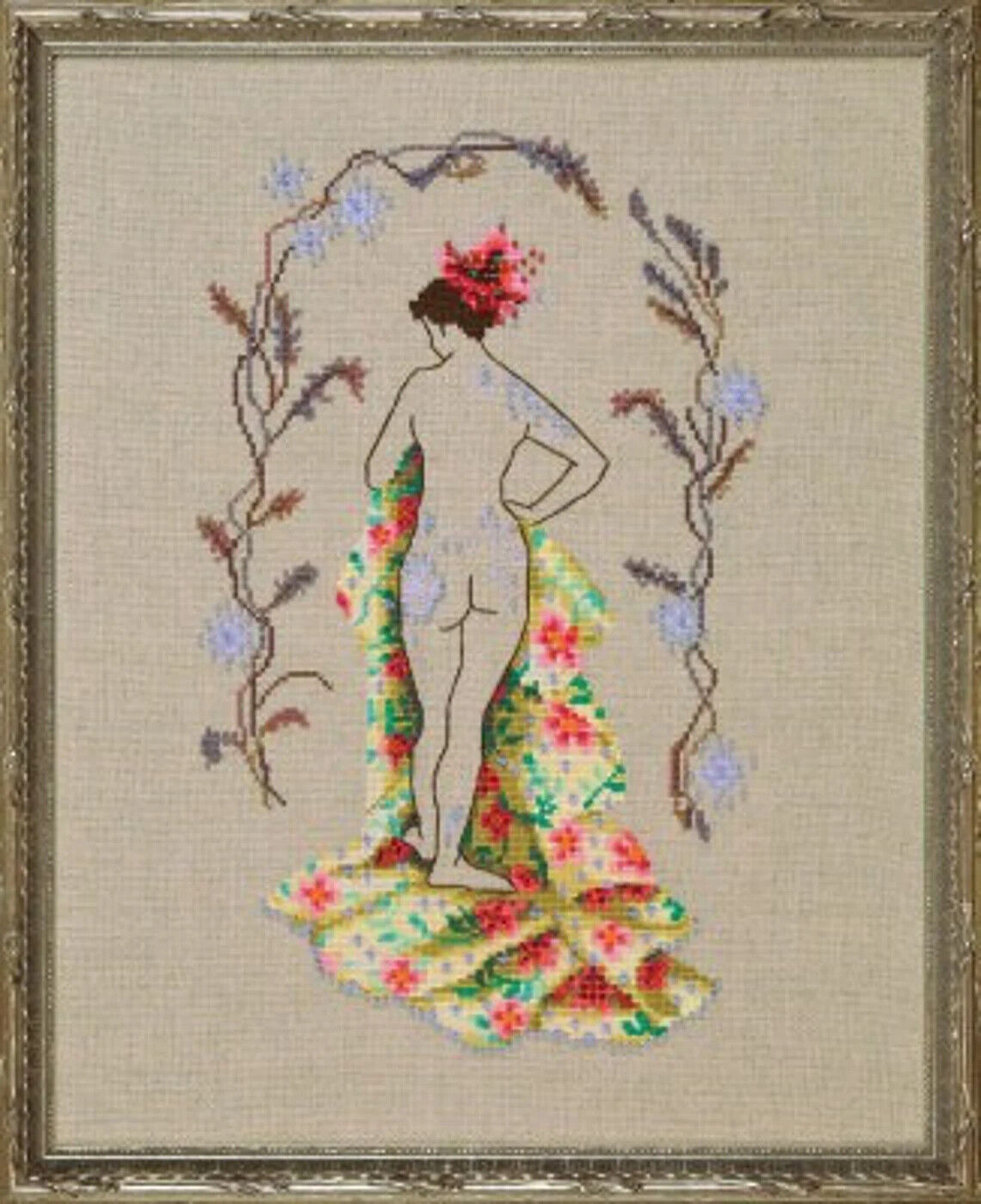 Primary image for SALE! Complete Xstitch Materials NC340 FLORAL DREAM by Nora Corbett