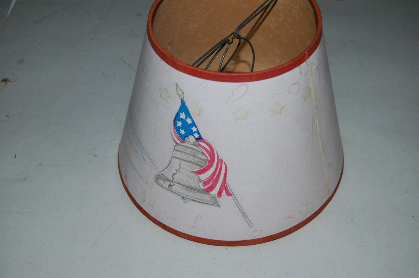 Vintage Liberity Bell 1776 Constitution Freedom Lamp Shade Musket Rifle