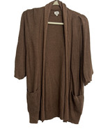 Aritzia Wilfred silk &amp; cashmere brown open cardigan size XXS - $50.79