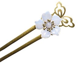 White Floret Hairpin Hair Jewelry Hair Pieces Hair Styling Retro Palace Headdres