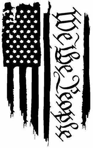 Primary image for WE THE PEOPLE FLAG | Decal Vinyl Sticker | Cars Trucks Vans Walls Laptop | 2nd A