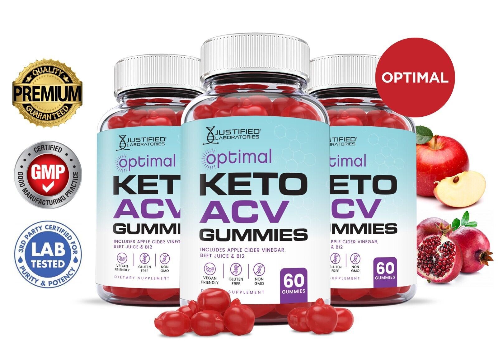 Optimal Keto ACV Gummies 1000MG Apple Cider Vinegar 180 GummysOfficial