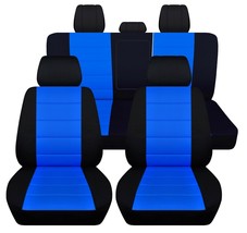 Fits 11-18 Dodge Ram 1500-3500 truck Front and Rear seat covers Black an... - $169.99