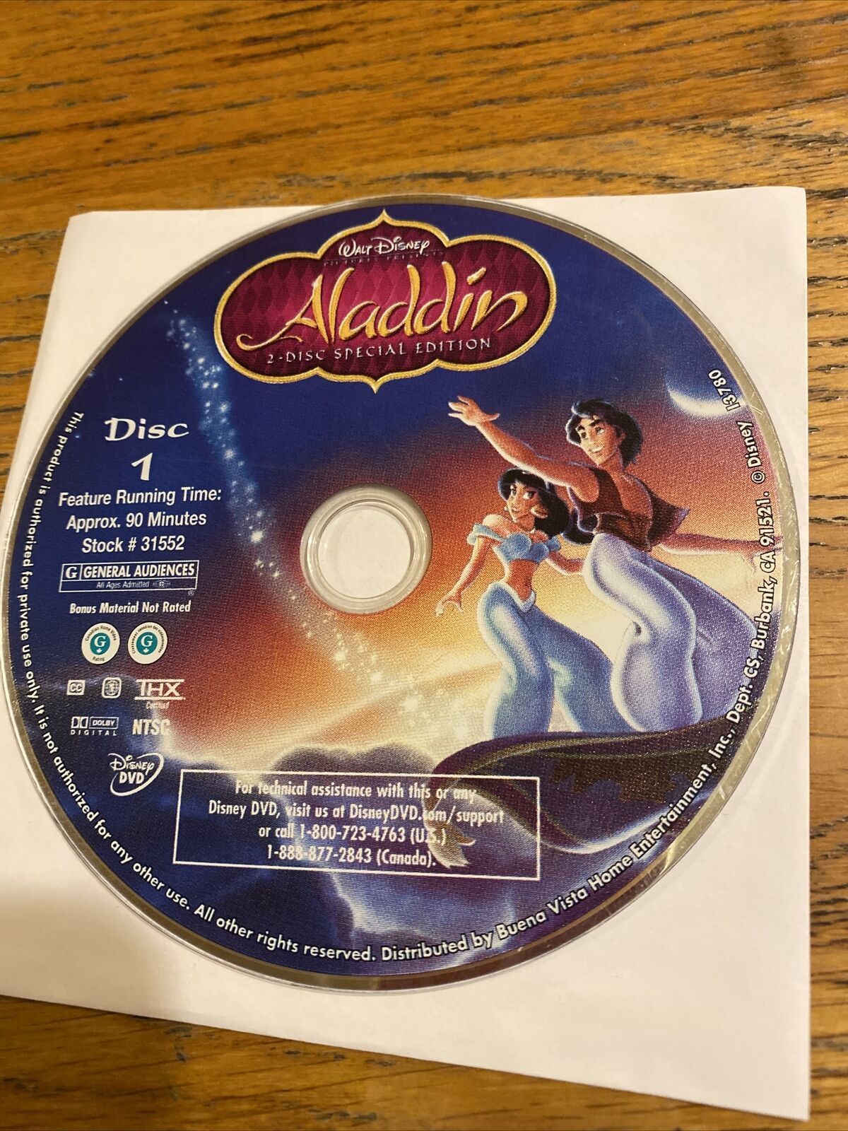 WALT DISNEY ALADDIN DISC 1 - DVDs & Blu-ray Discs