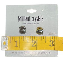 New Brilliant Crystals Stud Earrings - Made w/ Swarovski Elements Silver Plated image 1