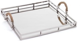 Tray SQUIRE Polished Nickel Mirror Stainless Steel New - $329.00