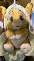 Disney Parks Baby Simba in a Hoodie Pouch Blanket Plush Doll NEW image 2