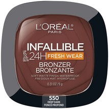 Deep Dark 550 Dark L&#39;Oréal Paris Infallible 24H Fresh Wear Soft Matte Lo... - $6.79