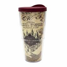 Harry Potter Tumbler Cup 24 oz Marauder's Map Design & Lid 8” Tall Hot/Cold - $8.90