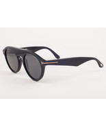 Tom Ford CHRISTOPHER 02 Shiny Black / Gray Sunglasses TF633 001 0633 49mm - $208.05