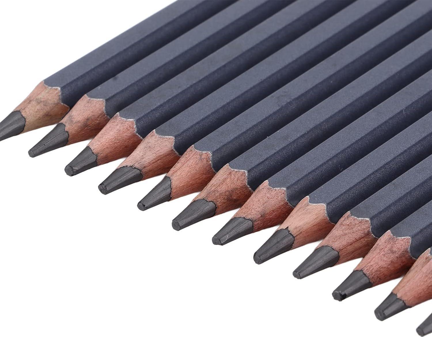 Qionew Professional Drawing Sketching Pencil Set - 12 Pack Art Drawing  Sketch 