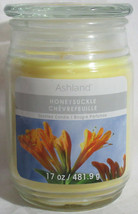 Ashland Scented Candle NEW 17 oz Large Jar Single Wick Spring HONEYSUCKLE yellow - $19.60