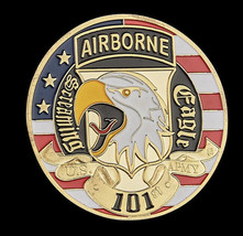 USA Challenge Coin Military 101st Airborne Army Division Gold Collectible - $14.57