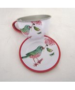 Children&#39;s Aluminum Play Cup and Saucer with Bird - $10.99
