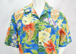 Vtg Pacific Legend Wild Multi Color Floral Hawaiian Aloha Shirt 2XL - $66.04
