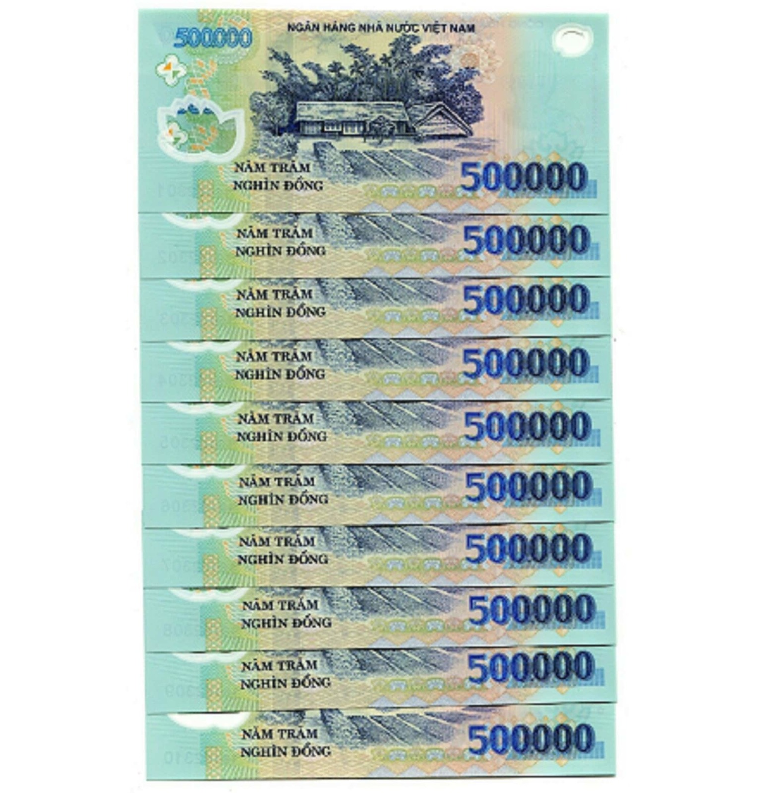 1956 Banknote Vietnamese Paper Money 3) Three 500, 000 Vietnamese Dong -  Total Of 1, 500, 000 Dong Uncirculated 500000 Uncirculated Vietnamese Paper  Money 1966 Banknotes