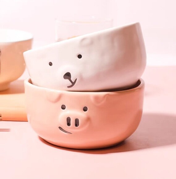 Cute Polar Bear And Pig/Personalized Cartoon Cups/Ceramic Latte Cups/Iced Coffee Cups & Saucers