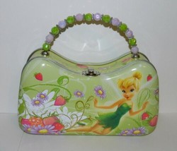 Disney's Frozen Anna and Elsa Embossed Carry All Tin Tote Lunchbox Purple  UNUSED