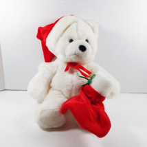 Ganz Stocking Snugglers 1998 Vintage Plush Christmas Bear w/Stocking RARE - $25.51