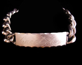 Carol Ann ID Bracelet / Speidel bracelet / rhodium plated - Birthday gif... - $125.00
