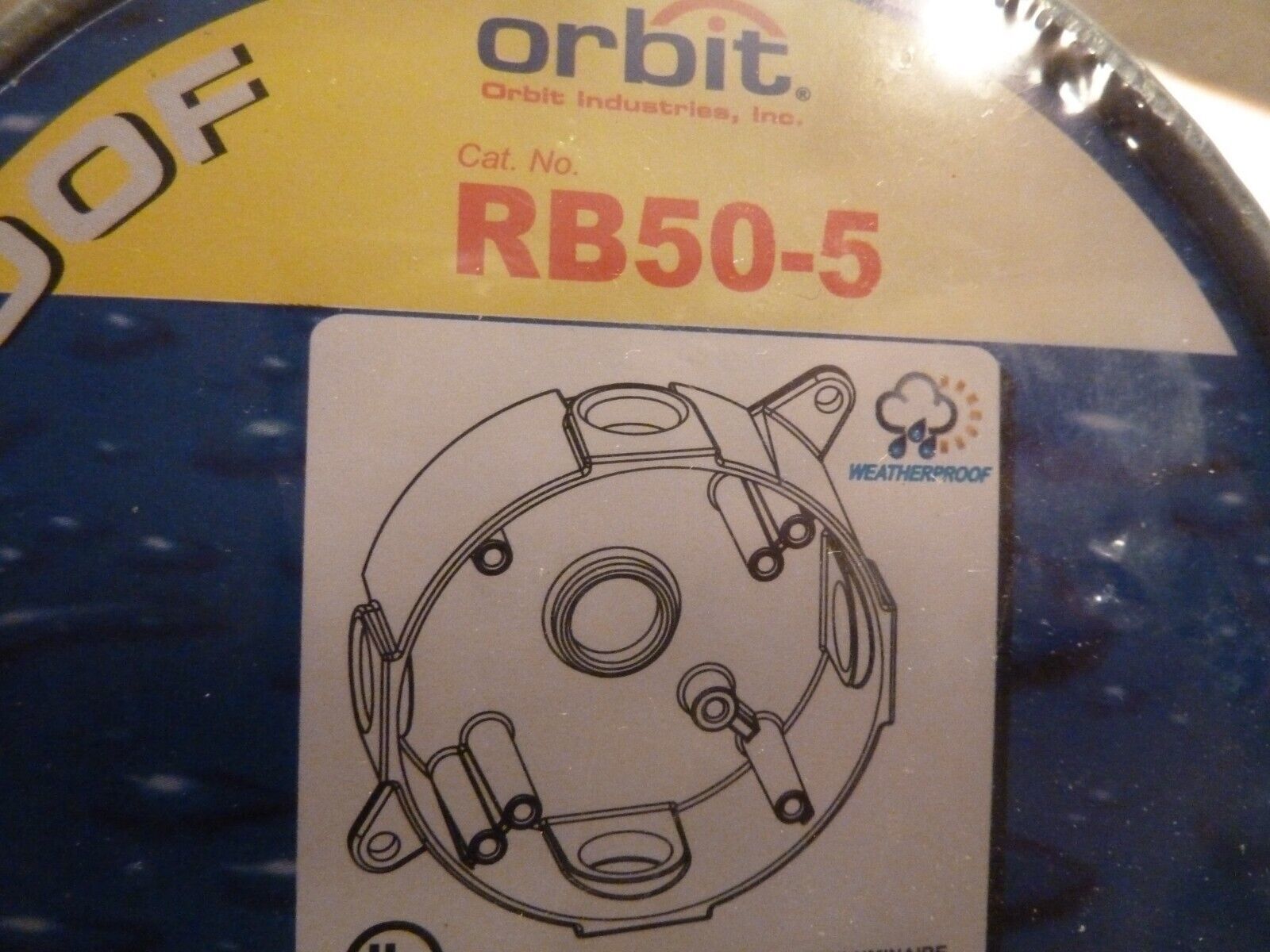 ORBIT RB505 Weatherproof 4” Round Electrical Box 11/2” Deep 15.8 Cu