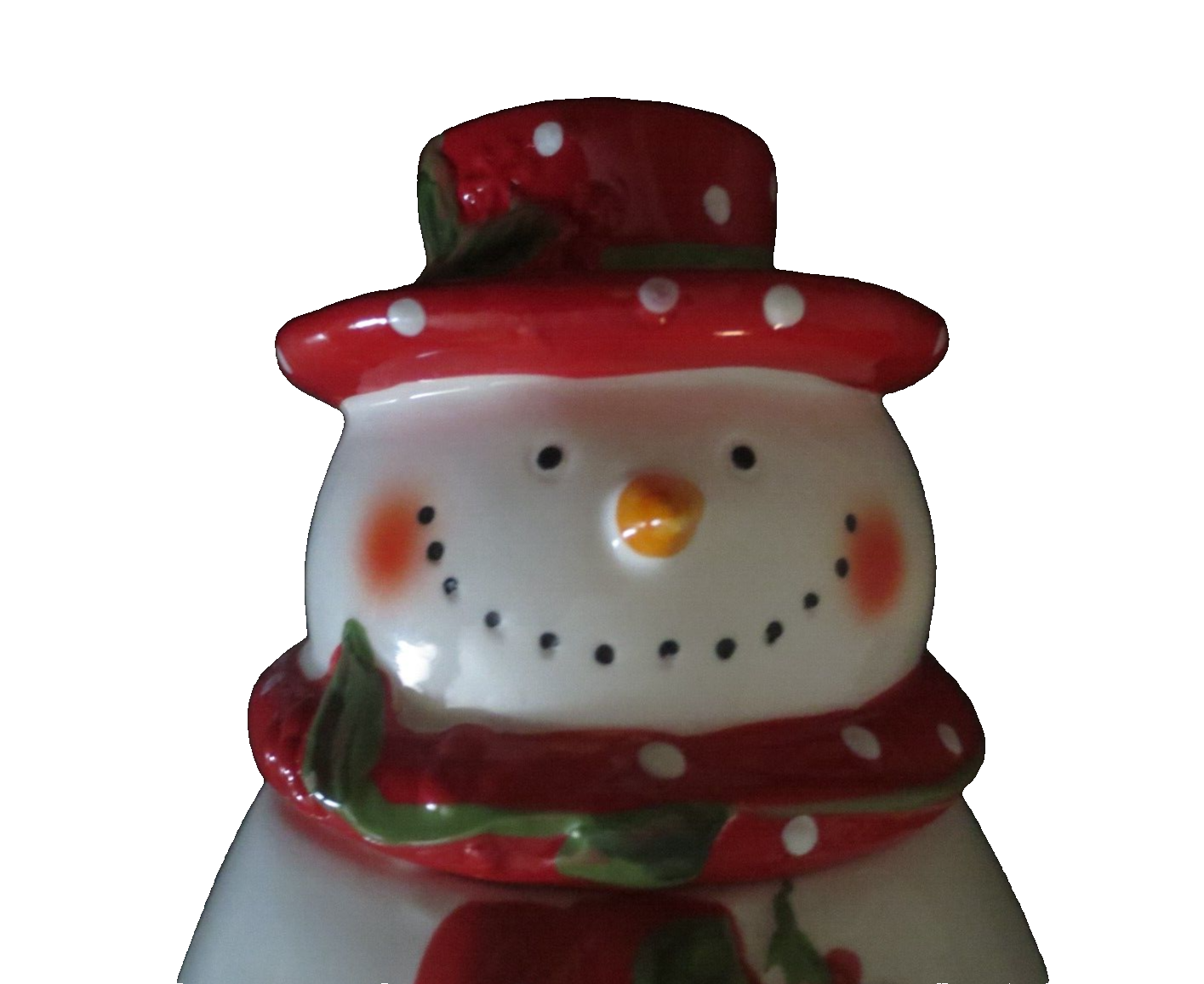 Joie De Vivre 3D Stoneware Santa Christmas Cookie Jar Air Tight Seal